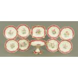 A John Ridgway part dessert service, early 19th century,