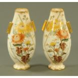 A pair of Royal Bonn pottery vases, circa 1880/90,