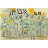 After Raoul Dufy, "The Band", colour print, published by School Prints Ltd.