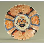 A large Japanese petal shaped charger, Meiji period,