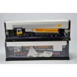 Duo of Corgi 1/50 Diecast Truck Issues in Perspex Cases. Shell and Eddie Stobart. NM to M. (2)