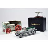 English Miniatures Pewter Model of a Spitfire plus Ertl 1/16 Fordson Tractor and a Diecast Model