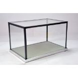 A Large Glass Display Case with Plinth. Suitable for 1/16 - 1/18 scale.