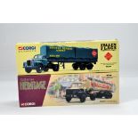 Corgi Commercial Truck Diecast Duo. Classics. No. 70001 Berliet TLR8 Semi (Chambourcy) plus 52801