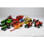 Britains and Siku group of 1/32 Farm Model Vehicles including Tractor and Implement issues for