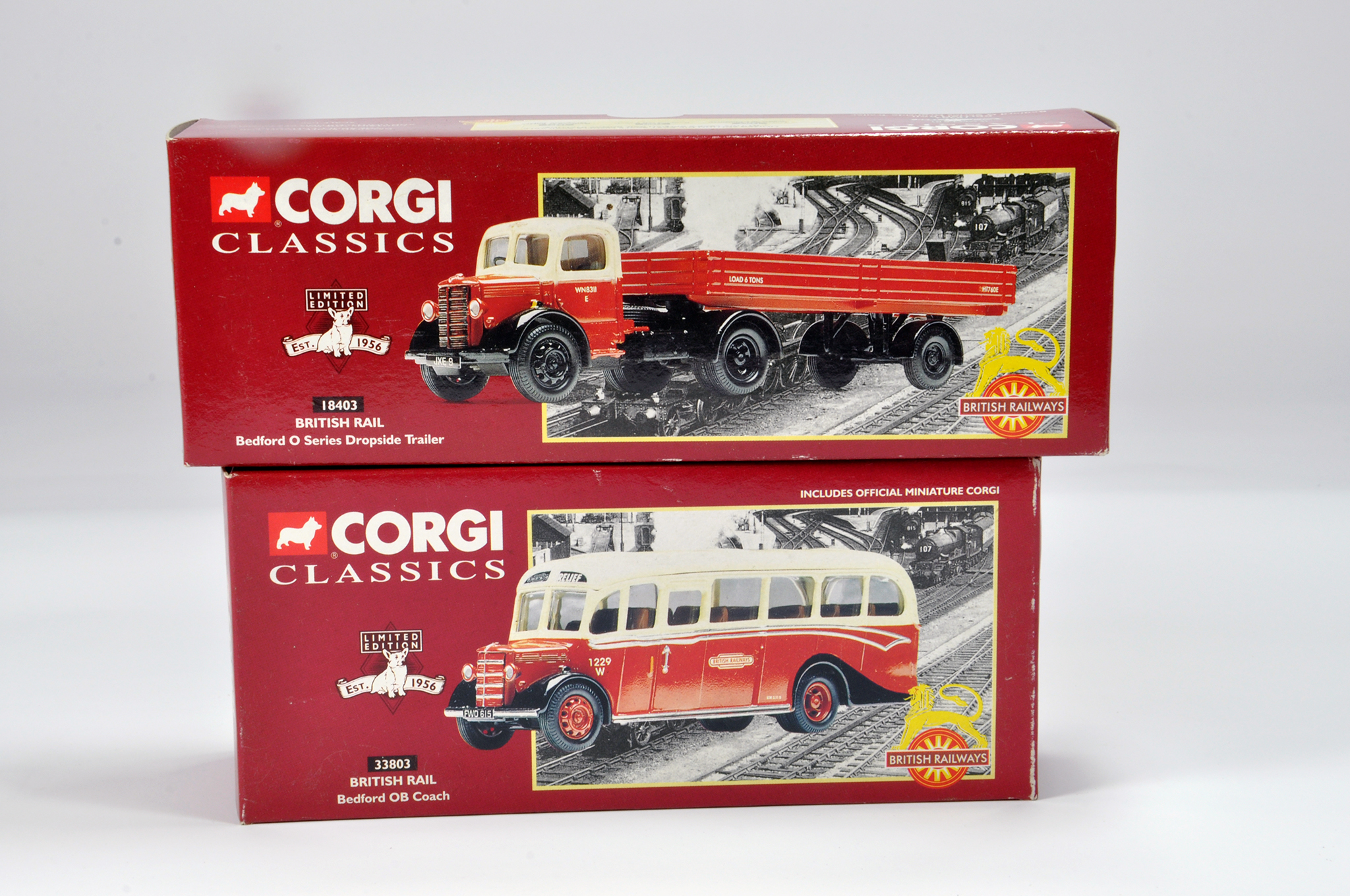 Corgi Commercial Truck Diecast Group. Comprising No. 18403 Bedford O Series plus 33803 Bedford OB