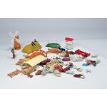 Britains and other maker group of plastic farm figures, animals and accessories.