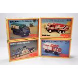 Group of Czech made Plastic Model Kits. Monti System, comprising Renault 5 Turbo, Dakar Rally Truck,