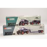 Corgi Commercial Truck Diecast Duo. Heavy Haulage. No. 16601 Scammell Highwayman and Land Rover (