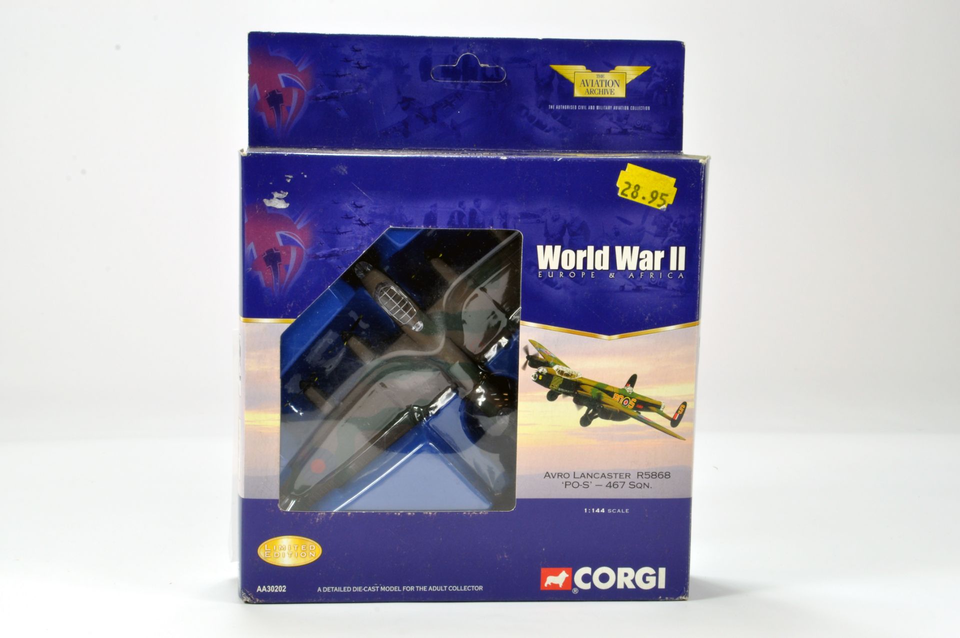 Corgi 1/144 Diecast Aircraft Aviation Archive No. AA30202 Avro Lancaster R5868. Delicate model