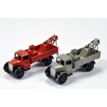 Dinky No. 30E duo if breakdown trucks. Red and Light grey issues. Generally F to G. (2)