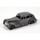 Dinky No. 39e Chrysler Royale Sedan in dark grey with black ridged hubs. A nice example is generally