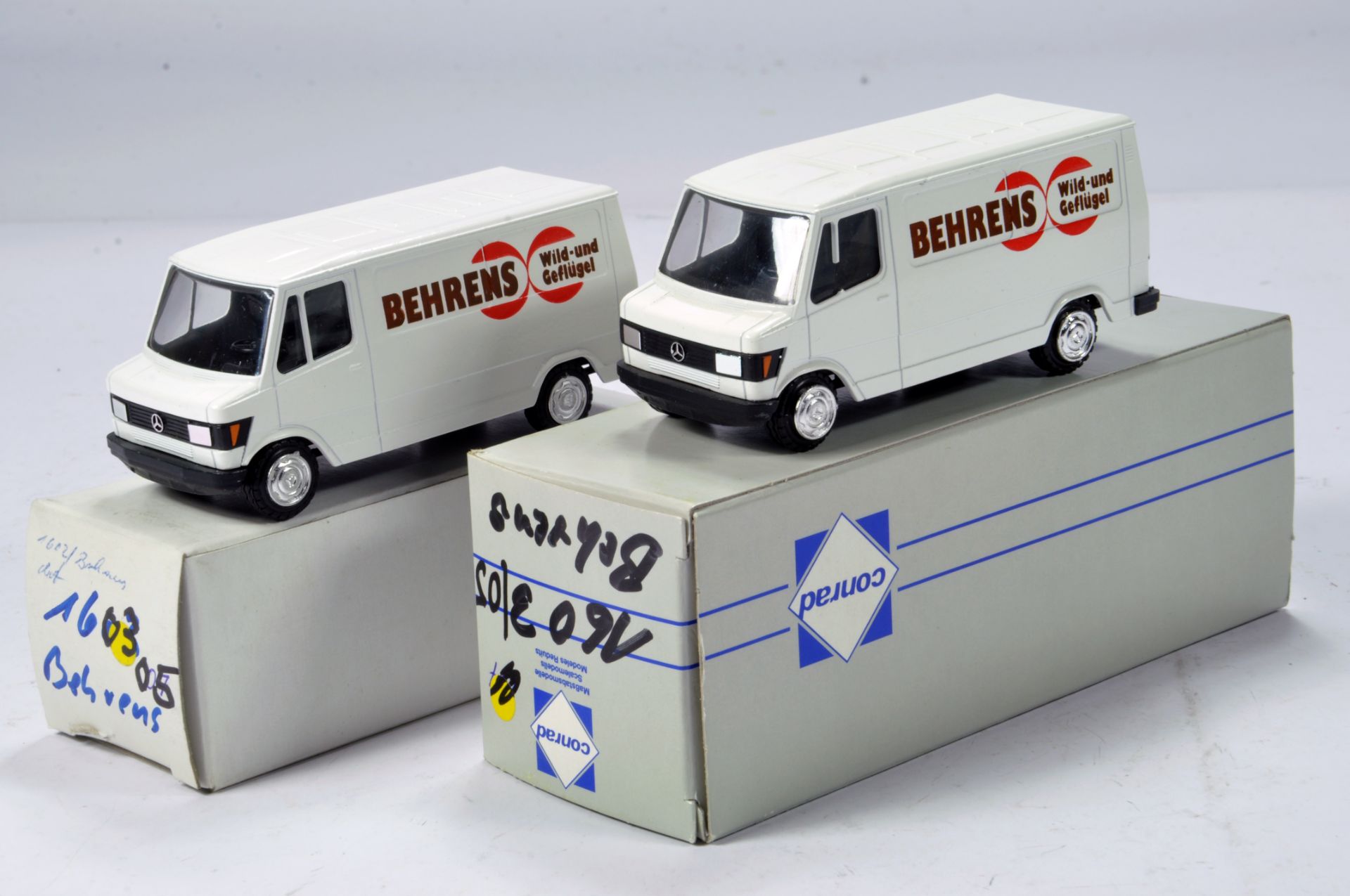 Conrad 1/50 Construction Diecast No. 1603 Mercedes Benz Service Vans. Behrens. Scarce Promotional