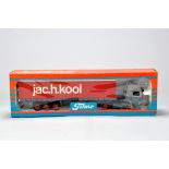 Tekno 1/50 Commercial Diecast Truck Issue comprising Volvo F12 Curtain Trailer. Jac.h.kool. NM to
