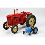 Large Scale Lesney Model Tractor of the Massey Harris 745D and a Corgi issue Ford 5000 Tractor.