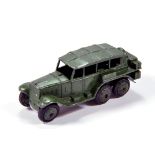Dinky No. 152B Pre-War Reconnaissance Car. Early issue in military green with smooth cast hubs