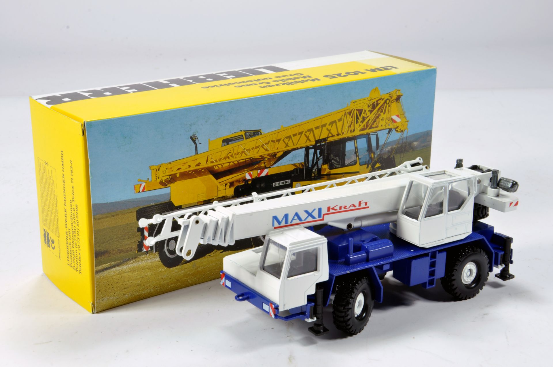 Conrad 1/50 Construction Diecast No. 2083 Liebherr LTM 1025 Mobile Crane. Maxi Kraft. Very Scarce