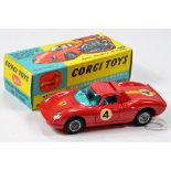 Corgi No. 314 Ferrari Berlinetta 250 Le Mans with red body and pale blue tinted windows. NM