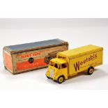 Dinky No. 514 Guy Weetabix Van with yellow body and Supertoy hubs. Original example F to G in F