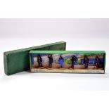 Dinky Pre-War No.1 Station Staff comprising of 6 small metal figures that are generally NM.