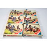 An assortment of early HO Scale Airfix plastic figures including Waterloo figures. (6)