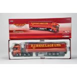 Corgi 1/50 Commercial Diecast Truck Issue comprising CC15206 Man TG-X Curtainside. DJB Haulage. NM