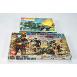 Airfix German Infantry 1/32 Set plus Matchbox M16 Halftrack Kit. Appear Complete. (2)