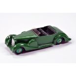 Dinky No. 38c Lagonda with green body, dark green interior and mid-green ridged hubs. Lovely example