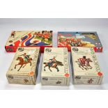 An assortment of early 1/72 Airfix plastic figures including Waterloo, British Infantry and a trio
