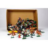 A large and interesting assortment of plastic figures from various makers. Timpo, Elastolin and