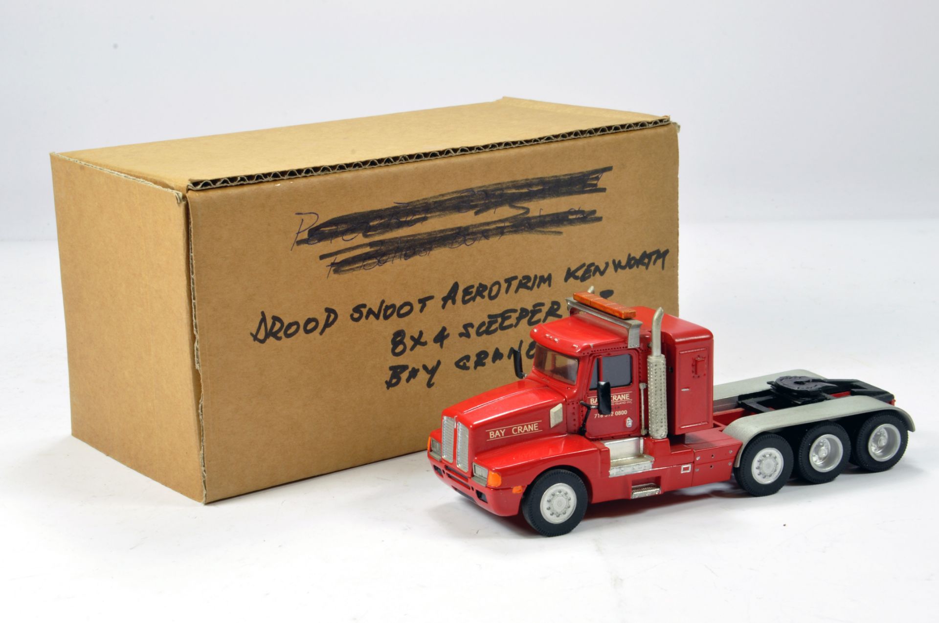 Alan Smith Auto Models (ASAM) 1/48 White Metal Kenworth Droop Snoot with Aerotrim 8X4 Truck.