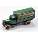 Dinky Pre-War No. 25b Covered Wagon Carter Paterson with green cab and back, black chassis and