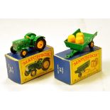 Matchbox No. 50 John Deere Tractor, F plus No. 51 Trailer, VG to E. (2)