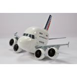 A resin made blown up novelty model of a Air France Airbus A380. Scarce.