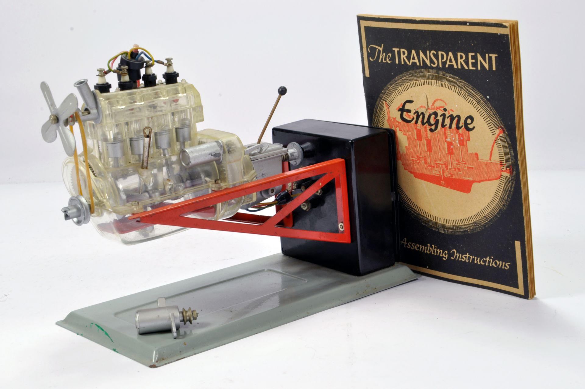 Gescha (Germany) Vintage Transparent model of a 4 Cylinder engine. Untested but with instructions.