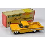Lone Star Chevrolet El Camino in yellow with silver trim. Generally VG to E in VG Box.