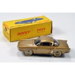 French Dinky No. 543 Renault Floride with gold body, silver trim and side flashes. Lovely NM example