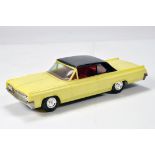 Plastic Empire Made large scale model of a Cadillac in cream with black hood and chrome trim. G to