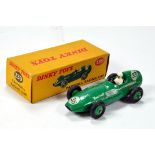 Dinky No. 239 Vanwall Racing car in green, with green hubs and white driver. No. 35. Generally a