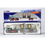 Corgi 1/50 Commercial Diecast Truck Issue comprising CC15309 Scania 111 Flat bed. Pollock Transport.