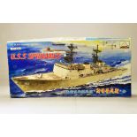 Mini Hobby Models Plastic Model Kit Comprising USS Spruance. Vendor informs kit is complete.