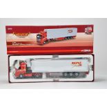 Corgi 1/50 Commercial Diecast Truck Issue comprising CC14808 Scania 143 Fridge Trailer. Mone