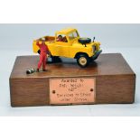 An interesting Britains for Perkins issue Land Rover Plinth / Employee Commemorative issue.