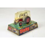Dinky No. 305 David Brown 995 Tractor. Issue with brown hitch. Generally E to NM in VG Bubble