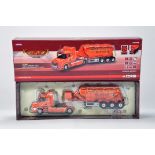 Corgi 1/50 Commercial Diecast Truck Issue comprising CC12828 Scania T Feldbinder Tanker. AMC Cement.