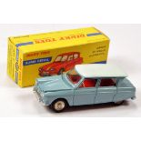 French Dinky No. 557 Citroen AMI 6 in pale blue with pale grey roof, red interior and concave