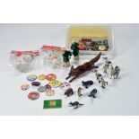 Interesting Lead Metal Figure group comprising various animal issues and other novelty items.