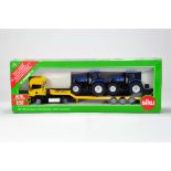 Siku 1/50 Commercial Diecast Truck Issue comprising 1984 LKW with Low Loader and Tractor Load. NM to