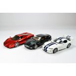 Diecast 1/18 car selection comprising various issues; Ferrari, Dodge and Aston Martin. Generally