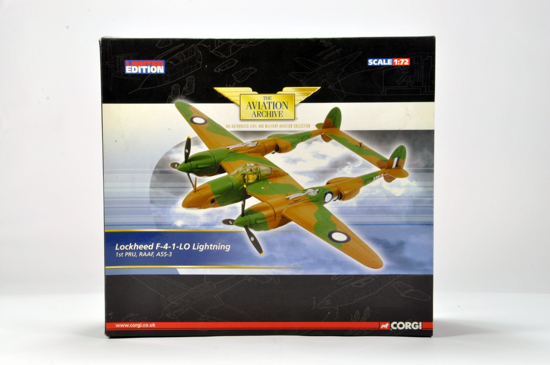 Corgi 1/72 Diecast Aircraft Aviation Archive No. AA36606 Lockheed F-4-1 Lightning. Delicate model